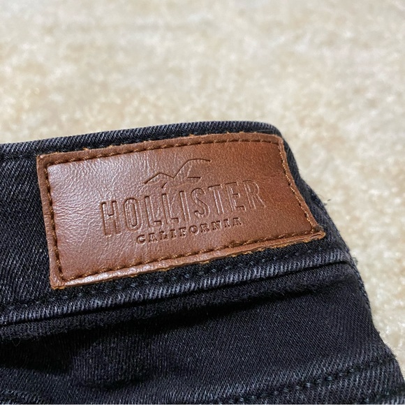 Hollister Distressed High Rise Super Skinny Black Jeans 5R - Picture 10 of 13